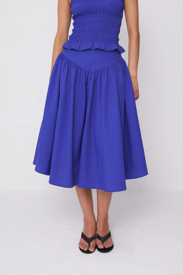 Deba Midi Skirt - Indigo