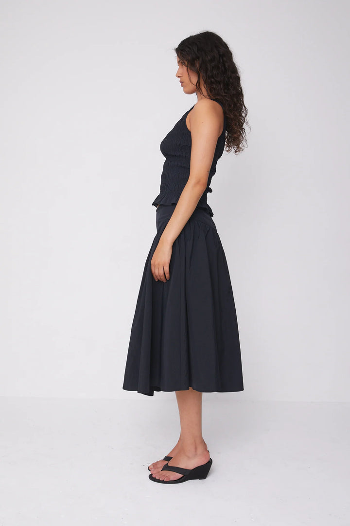 Deba Midi Skirt - Onyx