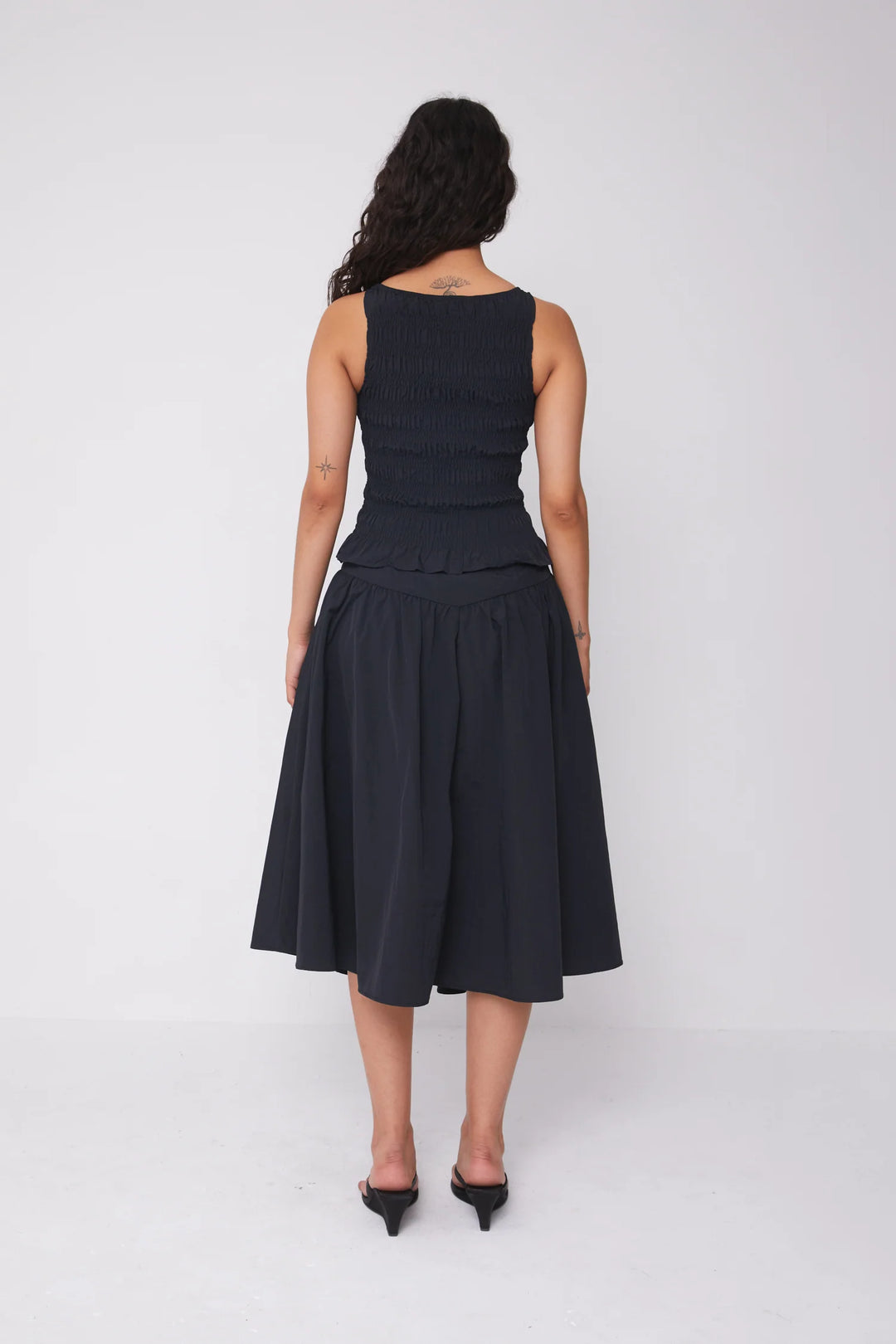 Deba Midi Skirt - Onyx