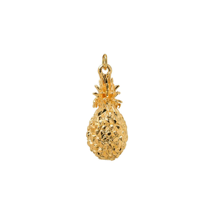 Pineapple Charm On Long Simple Chain Necklace