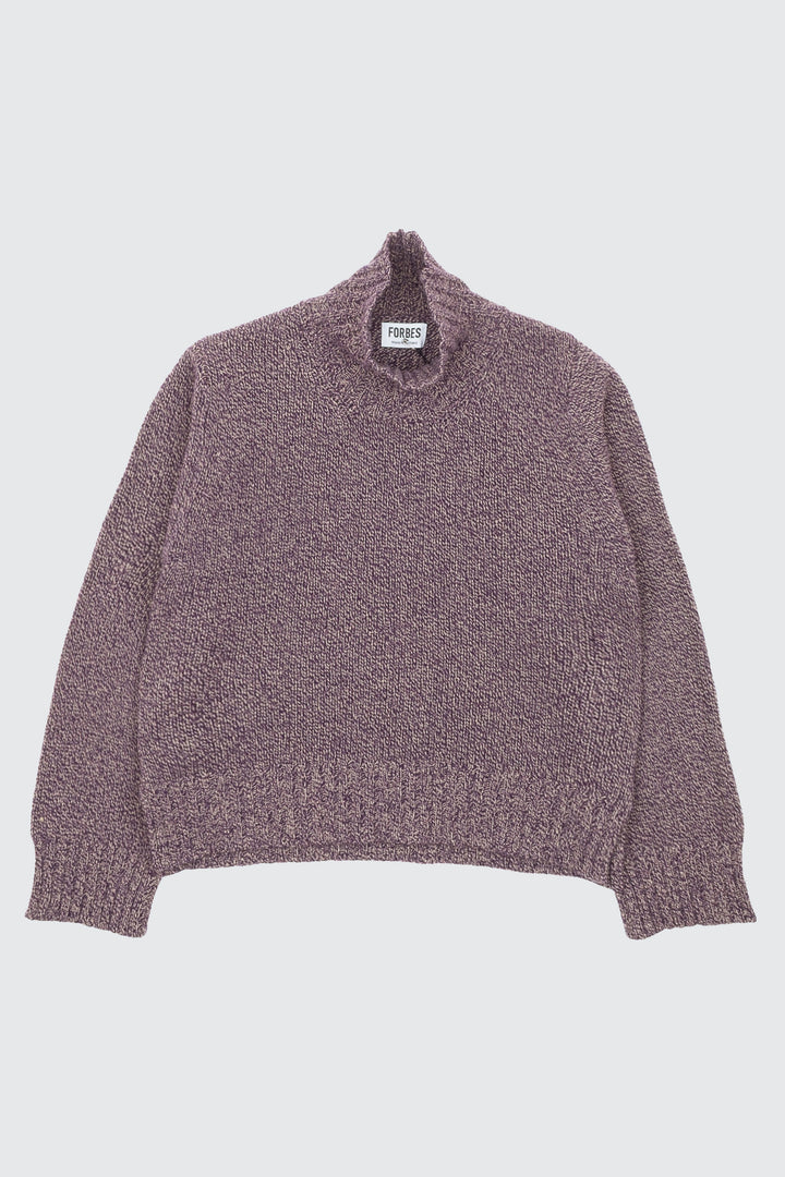 Funnel Neck Jumper - Plum Melange
