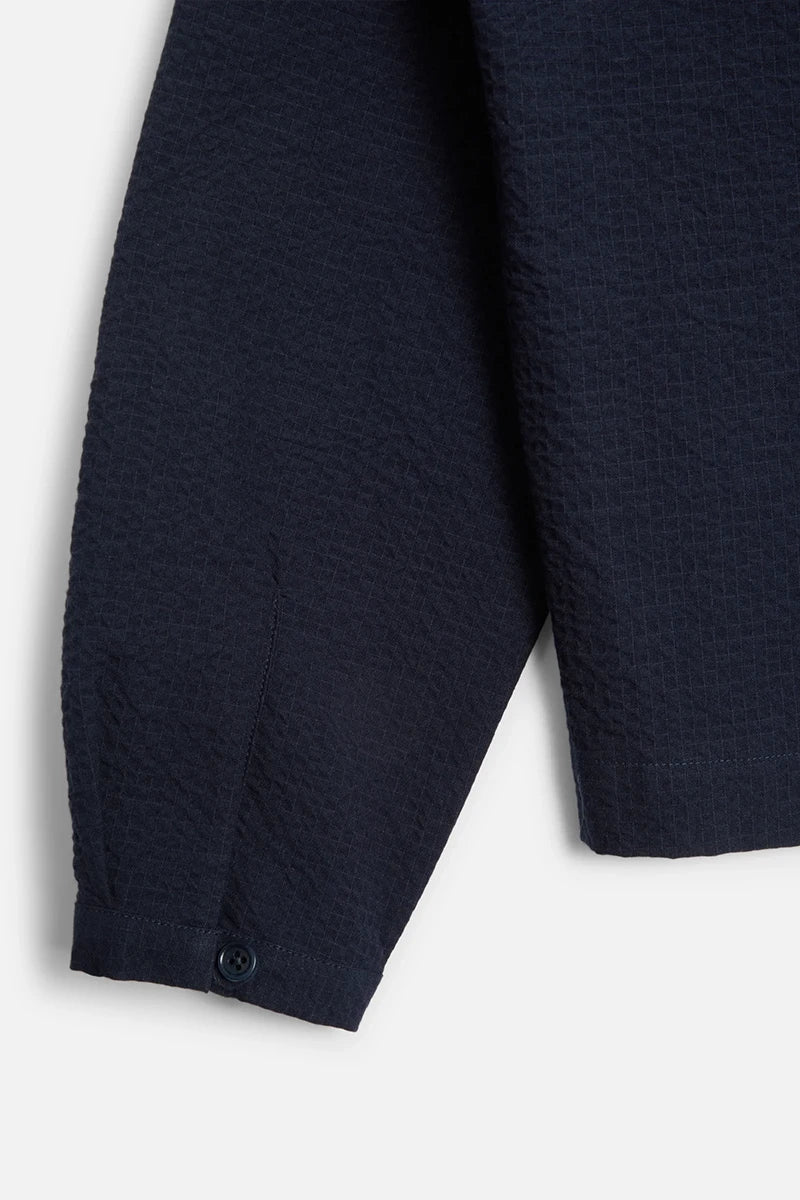 Marianne Shirt - Navy Seersucker