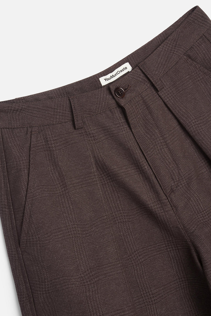 Deadbeat Trouser - Brown Wavy Jacquard