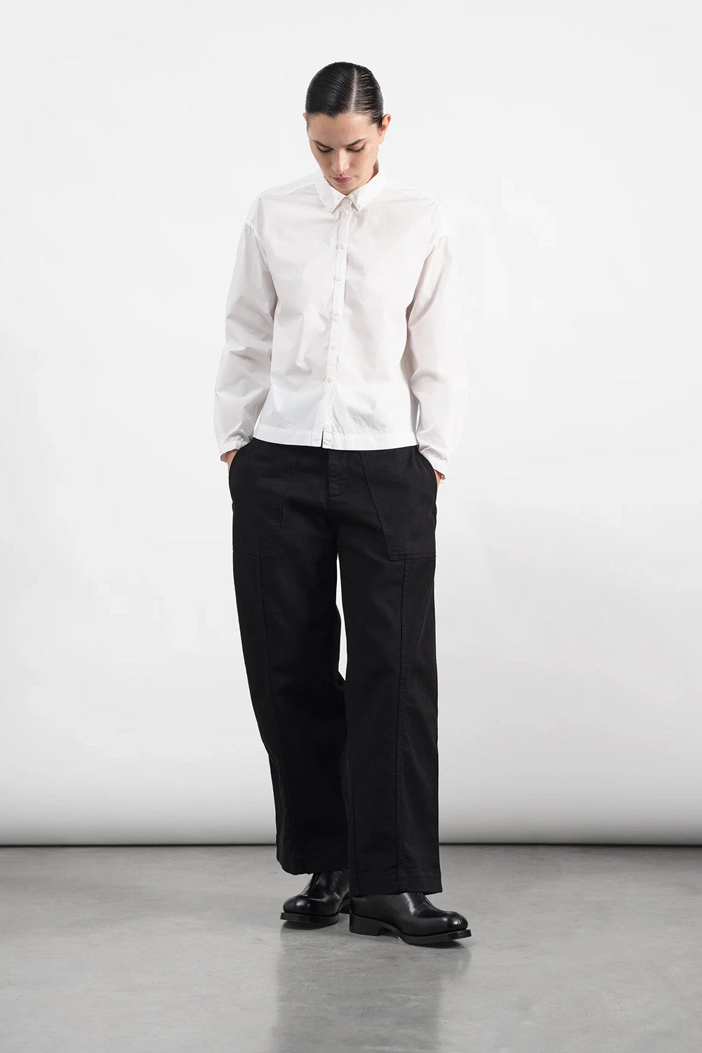 Peggy Trouser - Black Organic Twill