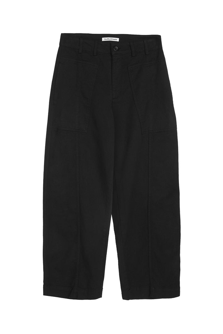 Peggy Trouser - Black Organic Twill