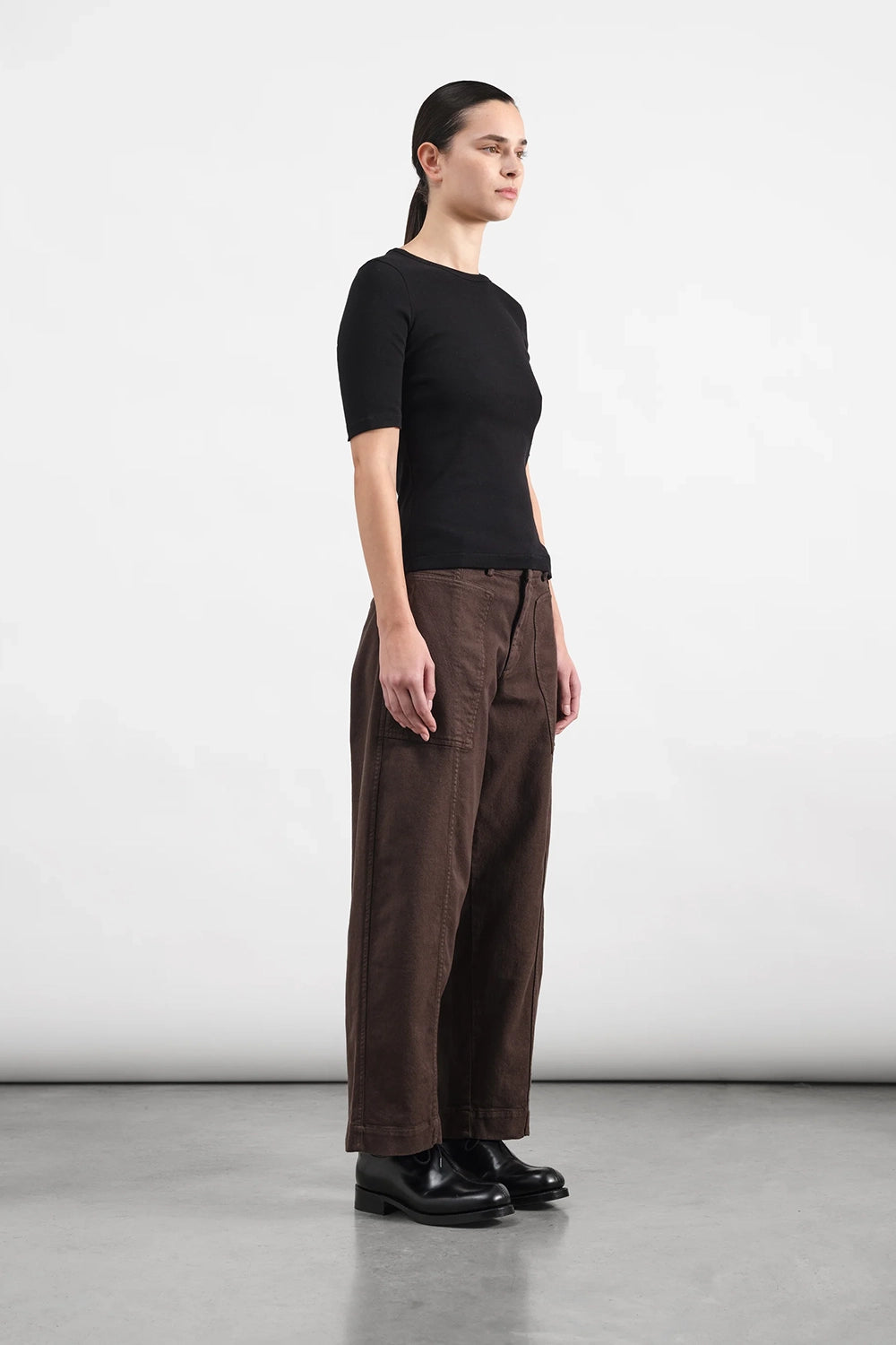 Peggy Trouser - Brown Organic Twill