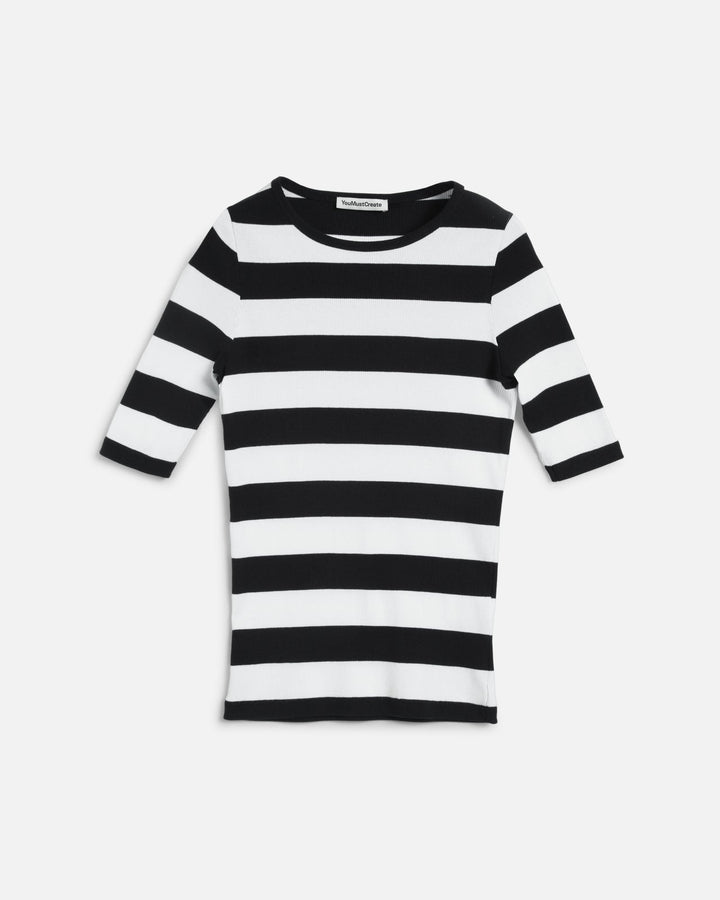 Charlotte T-Shirt - Black Stripe - Frontiers Woman