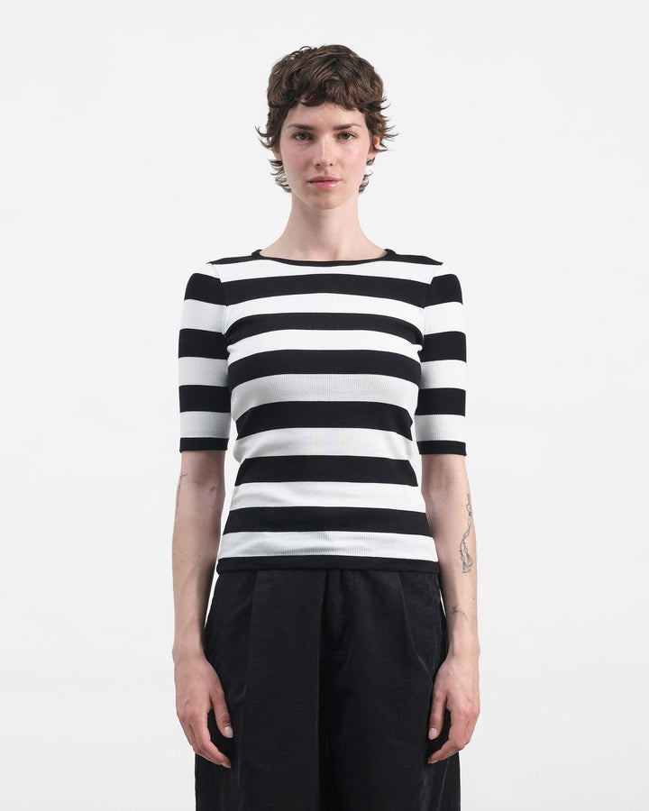 Charlotte T-Shirt - Black Stripe - Frontiers Woman
