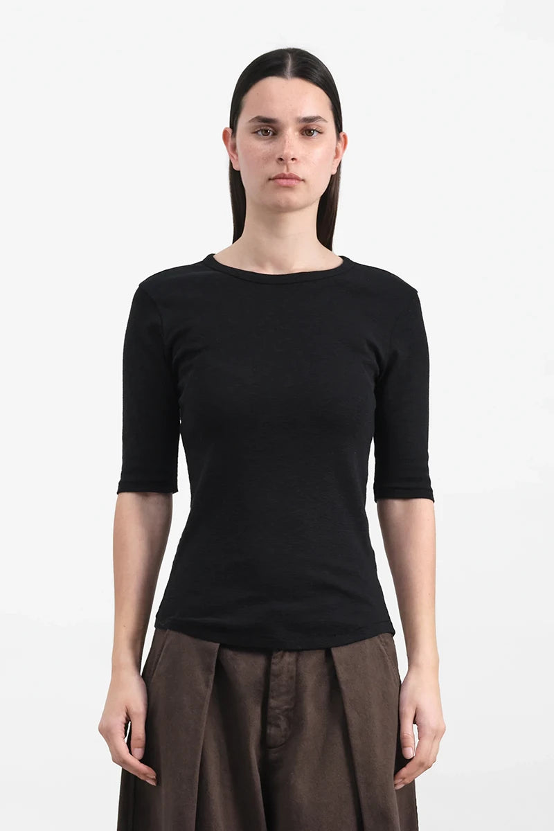 Charlotte Short Sleeve Top - Black - Frontiers Woman