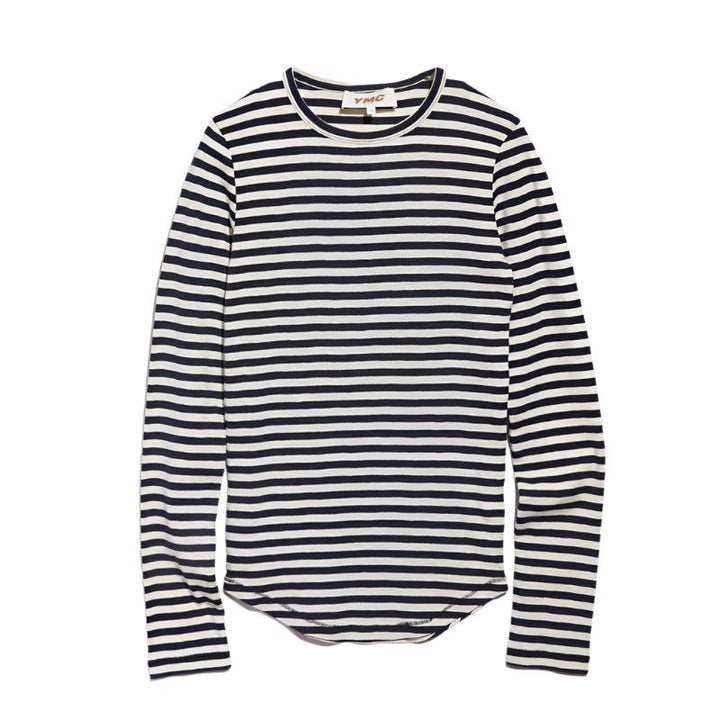 Charlotte Long Sleeve Top - Navy Stripe