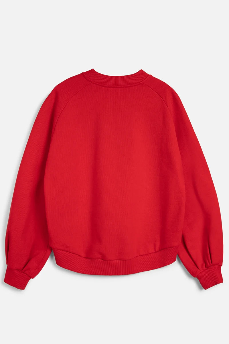 Bellow Sleeve Sweatshirt - Red