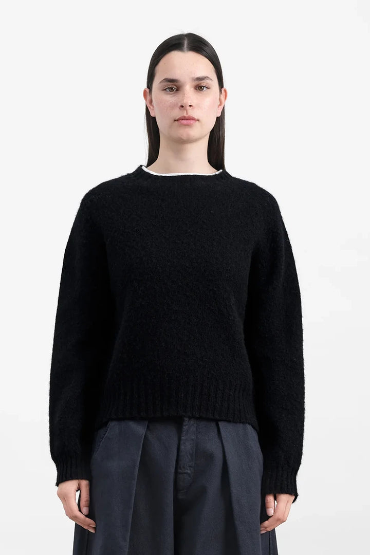 Jets Crew Neck Knit - Black
