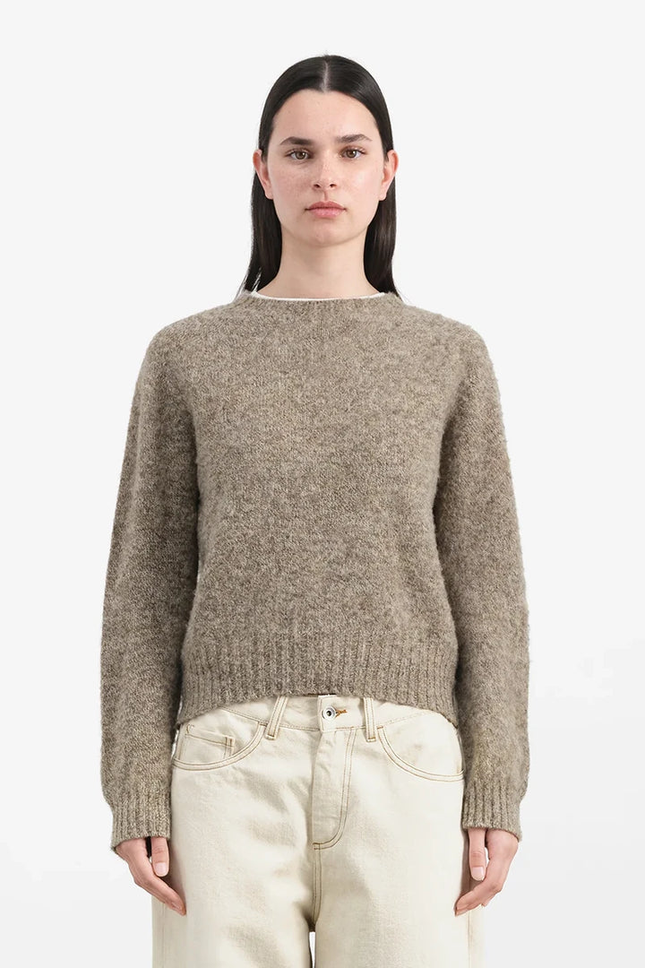 Jets Crew Neck Knit - Natural