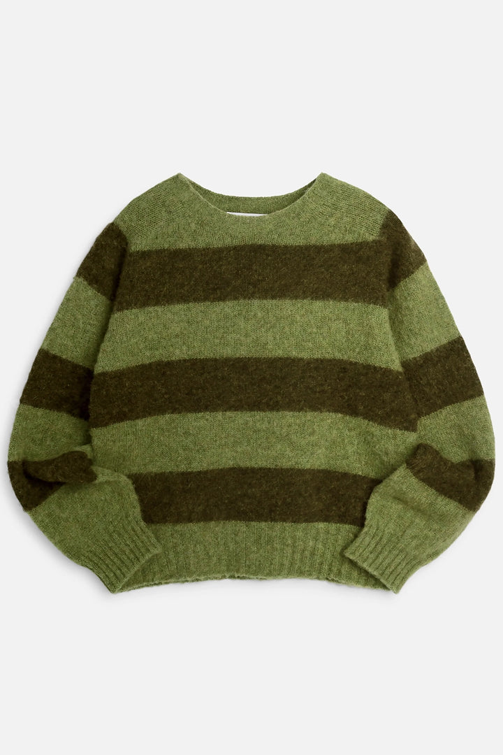 Jets Crew Stripe Knit - Green