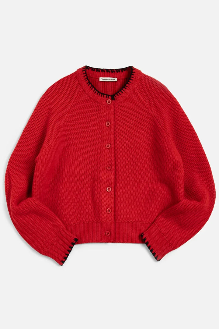 Lotus Cardigan - Red