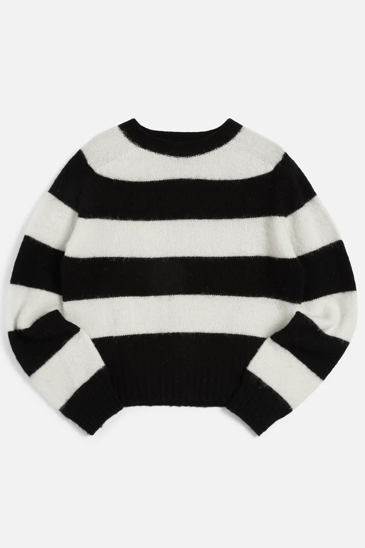 Jets Stripe Knit - Black/Cream