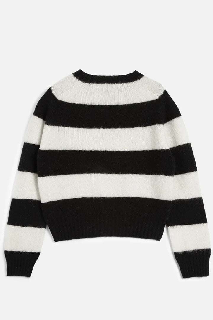 Jets Stripe Knit - Black/Cream