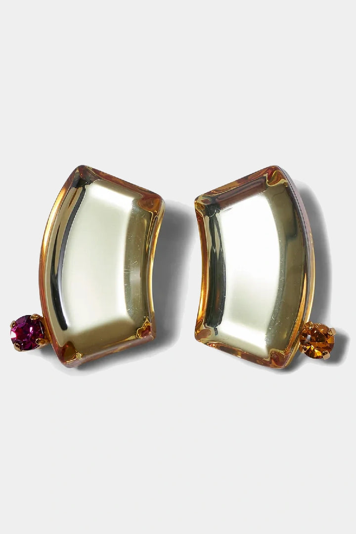 Comma Gem Earring - Citron