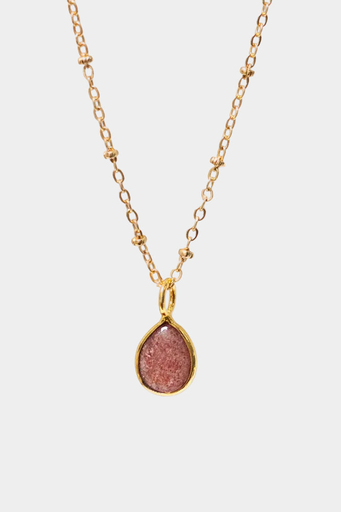 Julia Strawberry Quartz Necklace