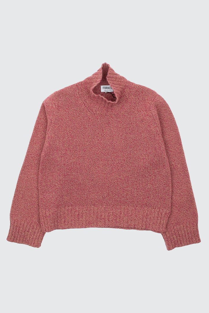 Funnel Neck Jumper - Raspberry Melange