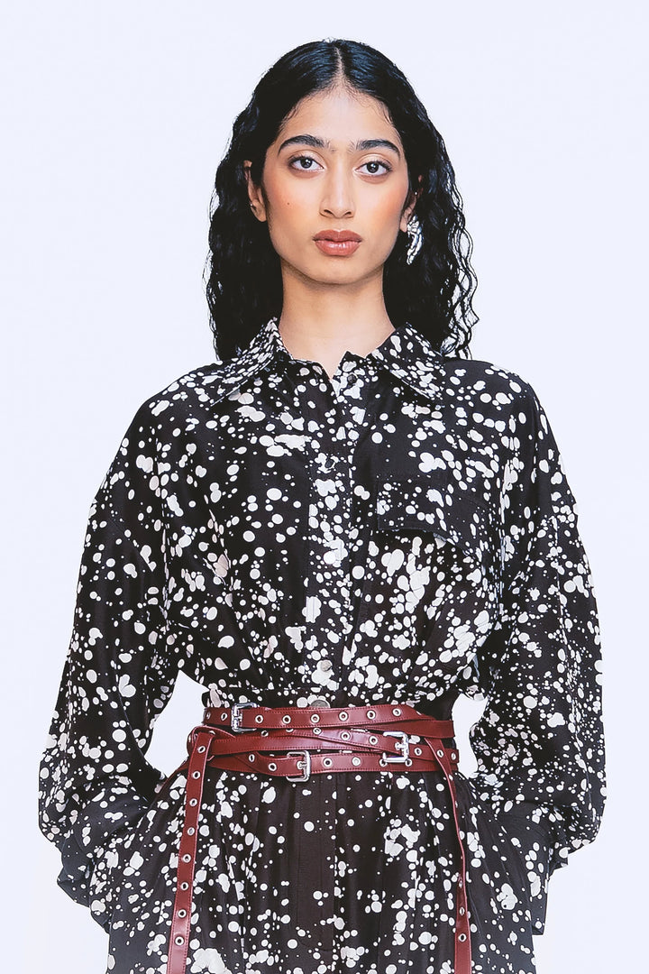 Splatter Trace Shirt - Onyx Splatter Print