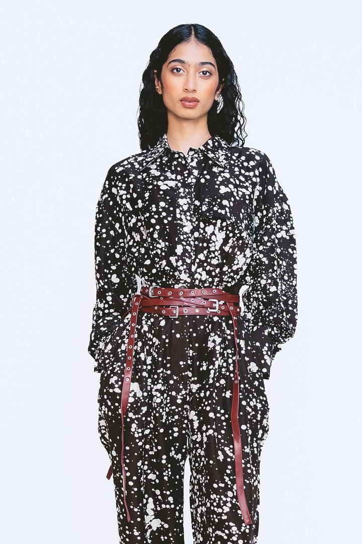 Splatter Trace Shirt - Onyx Splatter Print