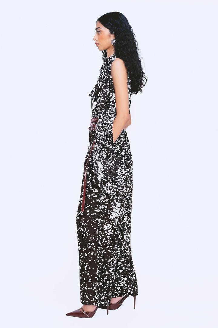 Flow Trousers - Onyx Splatter Print