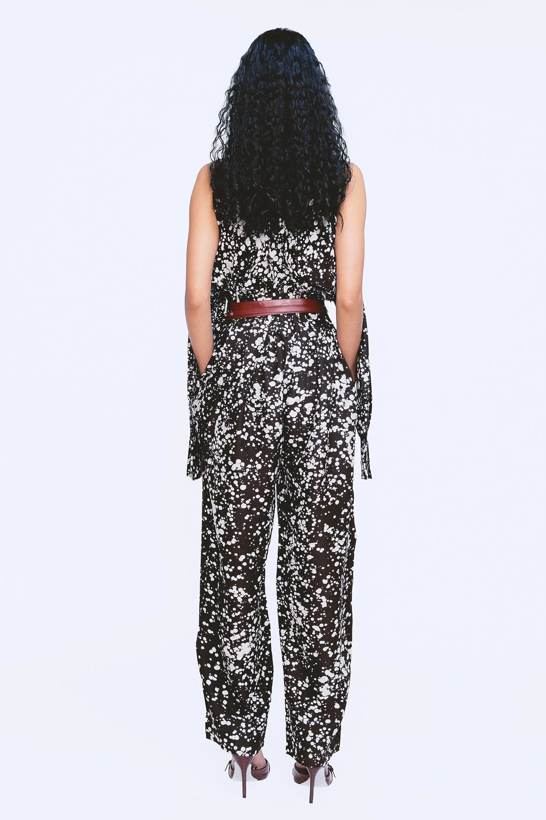 Flow Trousers - Onyx Splatter Print