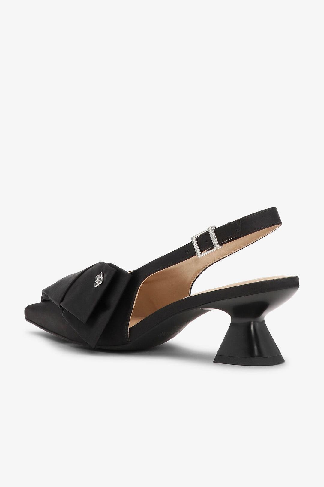 Black Bow Kitten Heel Pumps