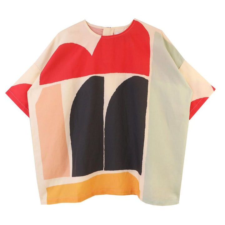 Silas Top - Collage Print Bright