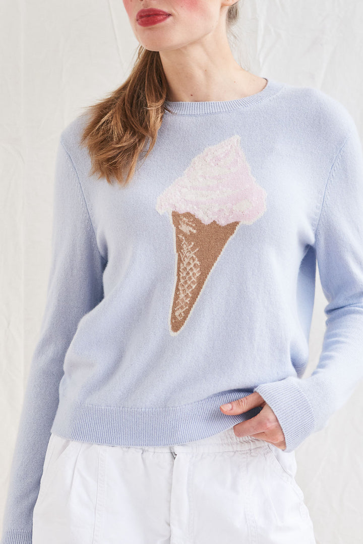 Ice Cream Cashmere Crew - Azure/Multi