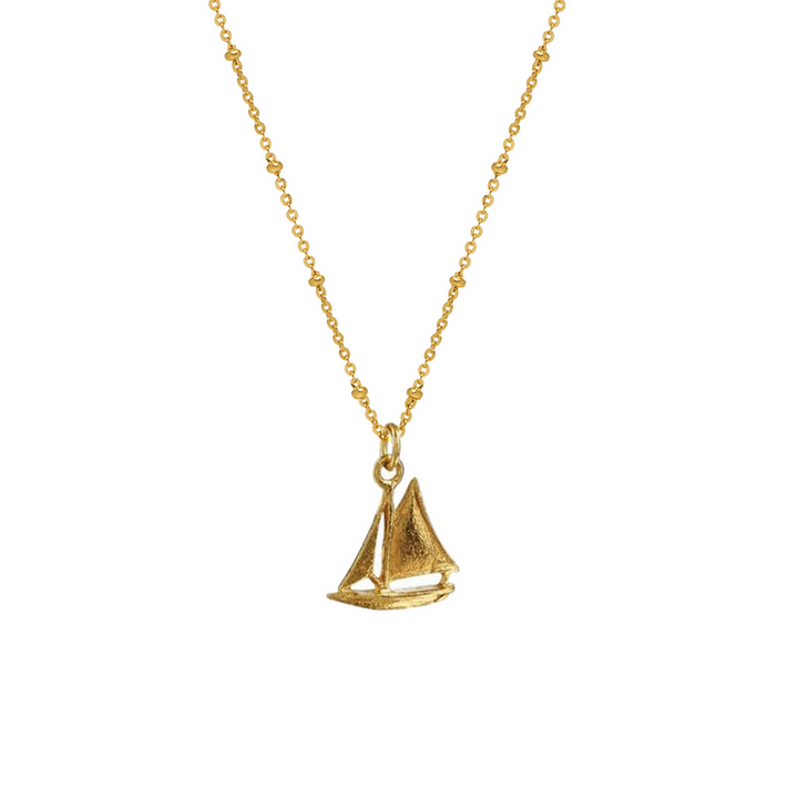 Mini Sailing Boat Charm Necklace