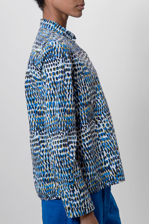 Dots Print Shirt - Blue - Frontiers Woman