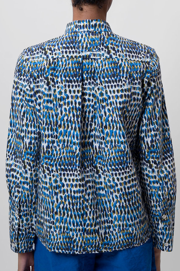 Dots Print Shirt - Blue - Frontiers Woman
