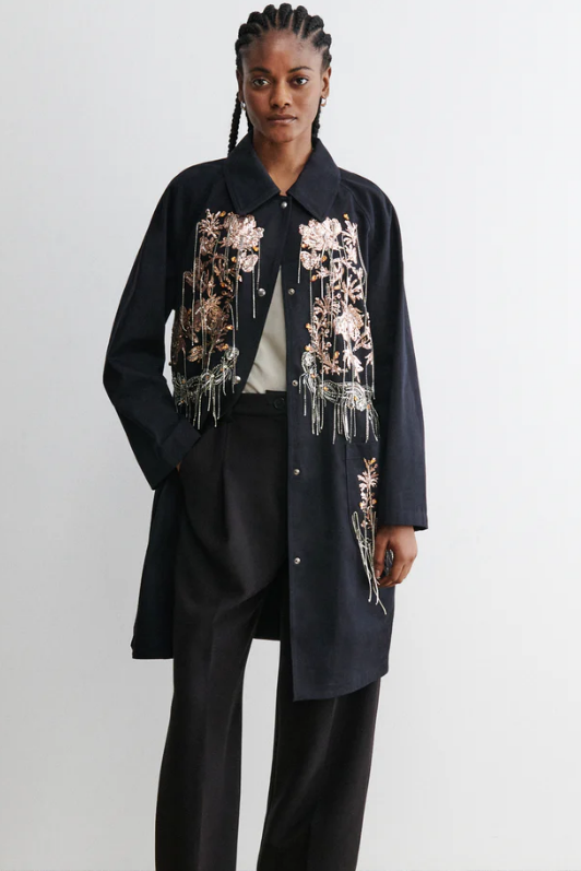 Myco Coat - Rhinestone Canvas - Frontiers Woman