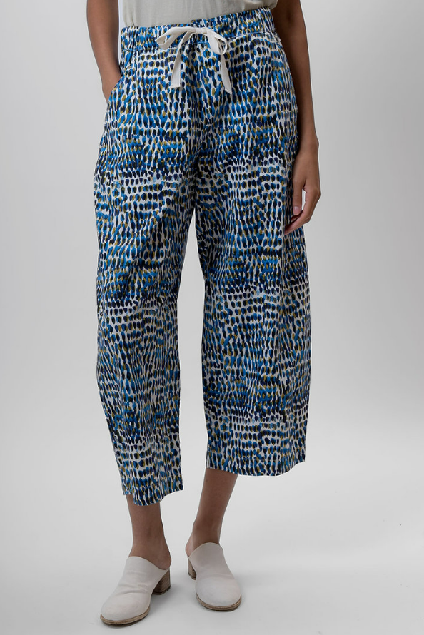 Dots Print Trousers - Blue - Frontiers Woman