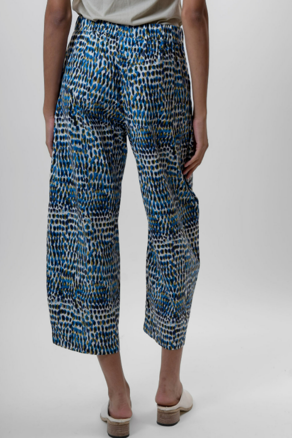 Dots Print Trousers - Blue - Frontiers Woman