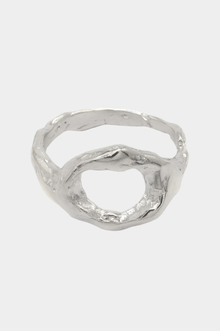 Silver Organic Circle Ring