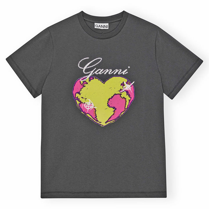 Relaxed Heart T-Shirt - Volcanic Ash