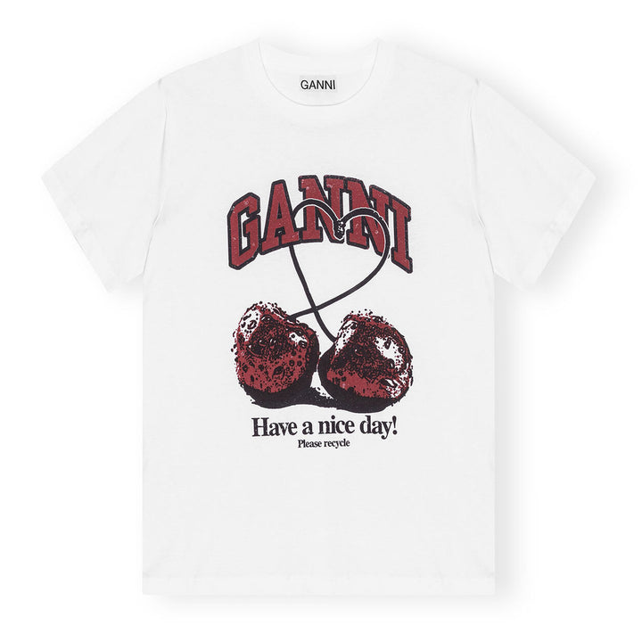 Relaxed Cherry T-Shirt - Bright White