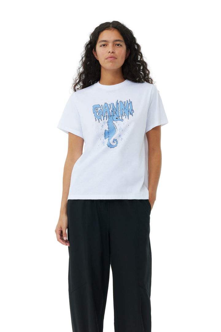 Relaxed Seahorse T-Shirt - Bright White