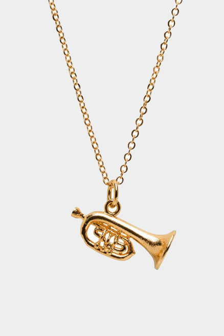 Trombone Charm Necklace