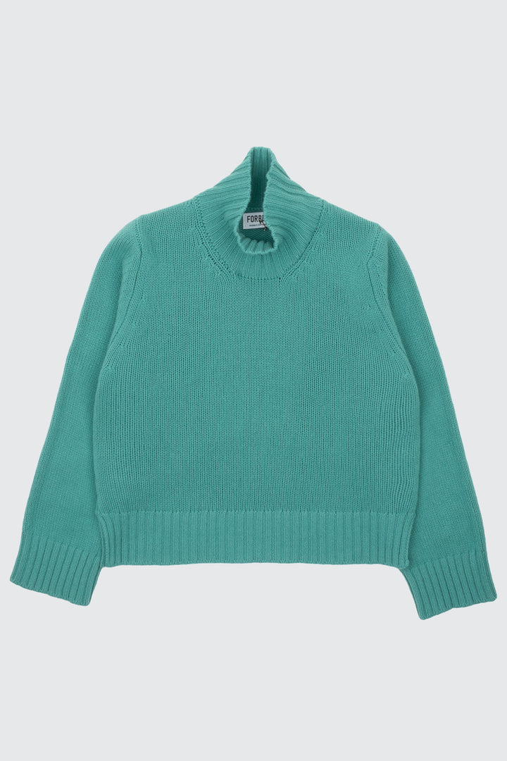 Funnel Neck Jumper - Turquoise