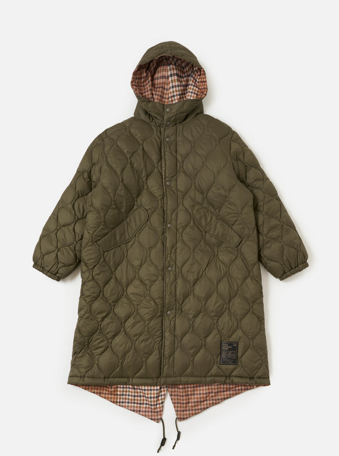 Taion x Universal Works Reversible Parka - Dark Olive Military Line