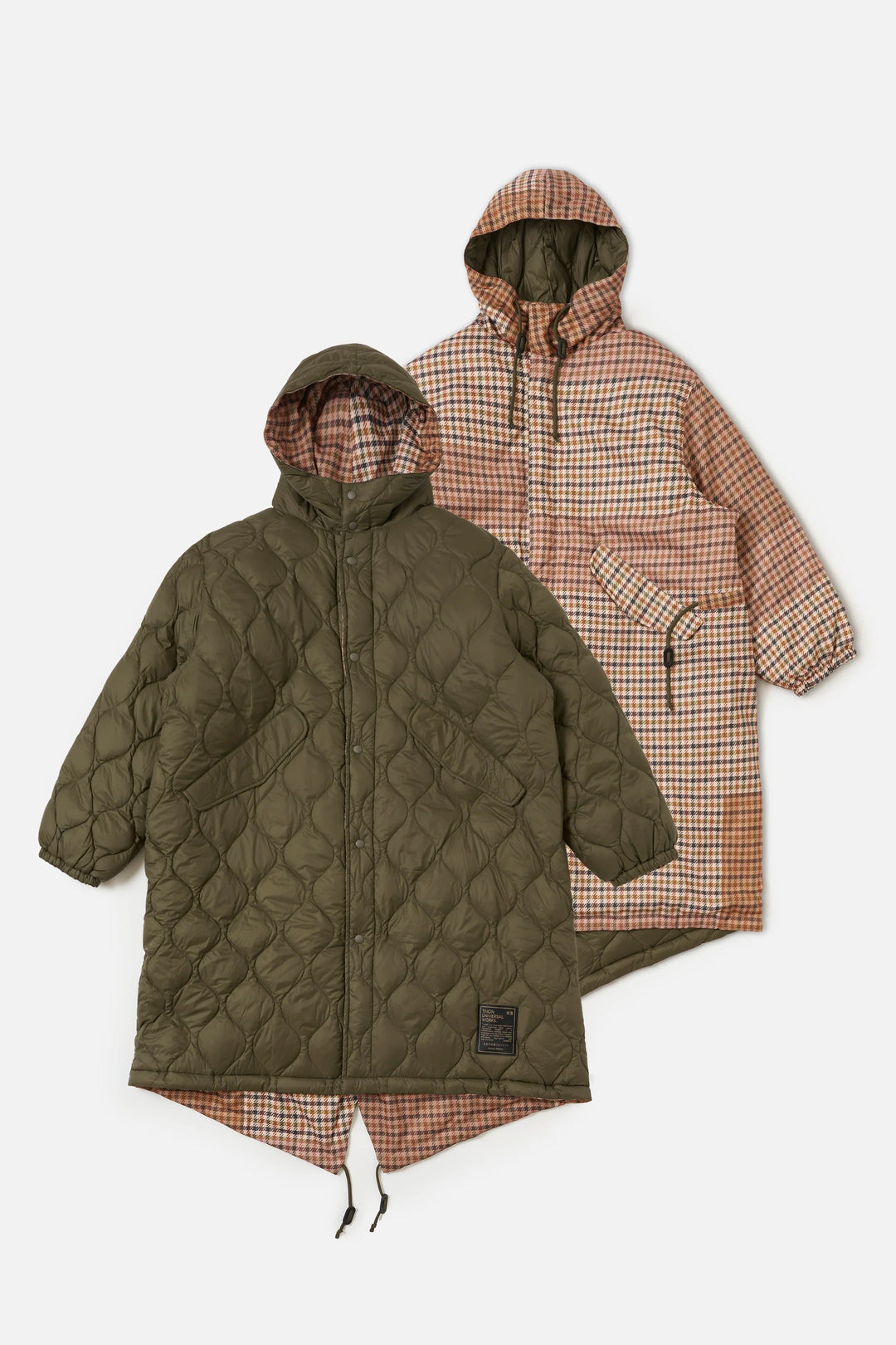 Taion x Universal Works Reversible Parka - Dark Olive Military Line