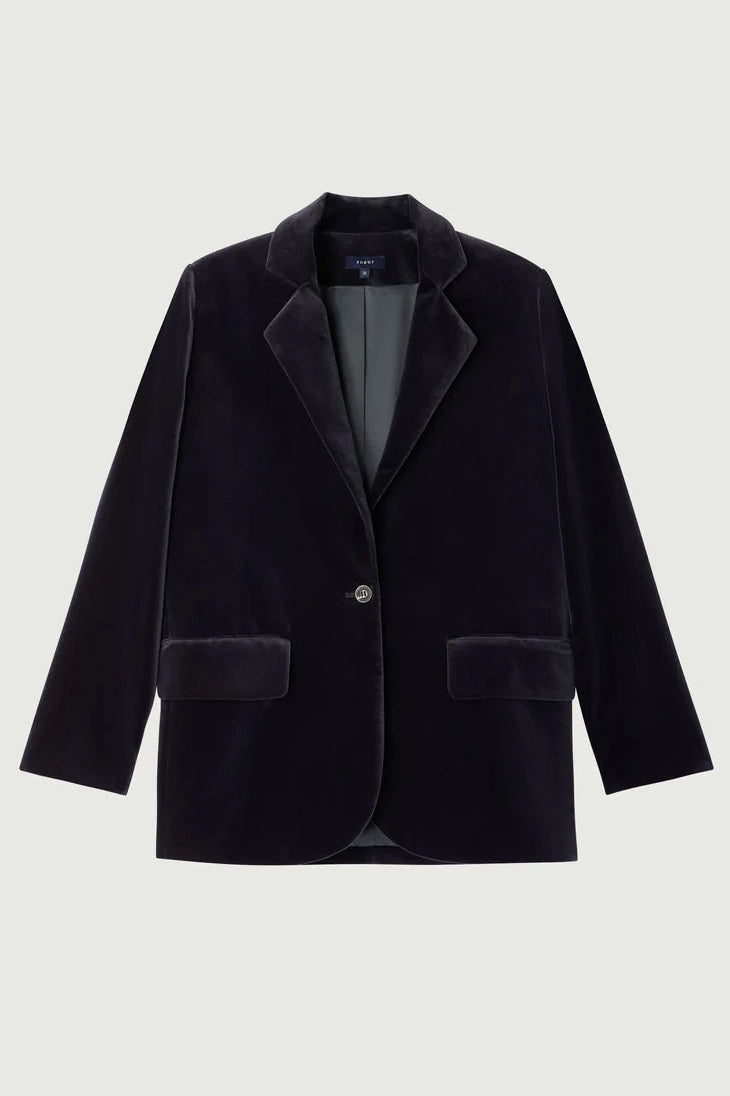 Sevres Jacket - Anthracite Grey Smooth Velvet