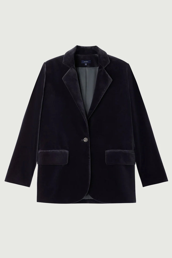 Sevres Jacket - Anthracite Grey Smooth Velvet