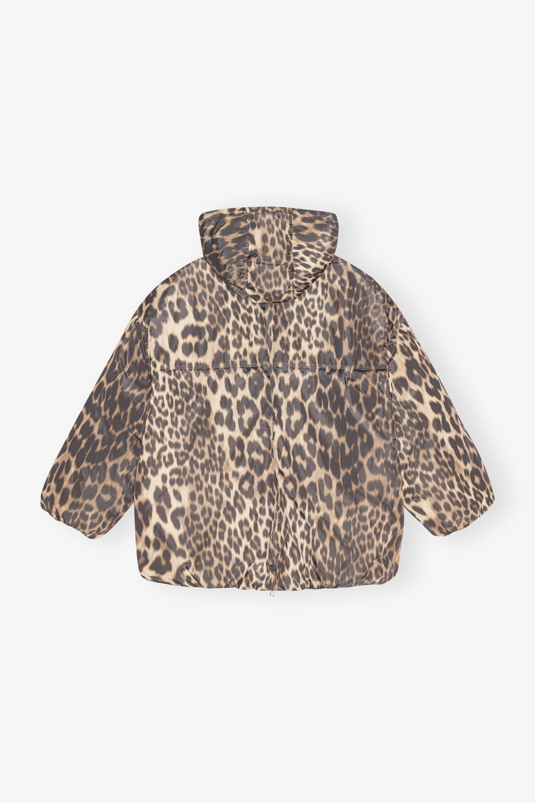 Midi Puffer Jacket - Leopard