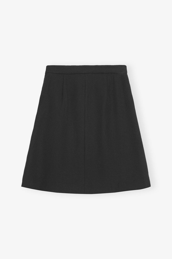 Light Twill Suiting Skirt - Black