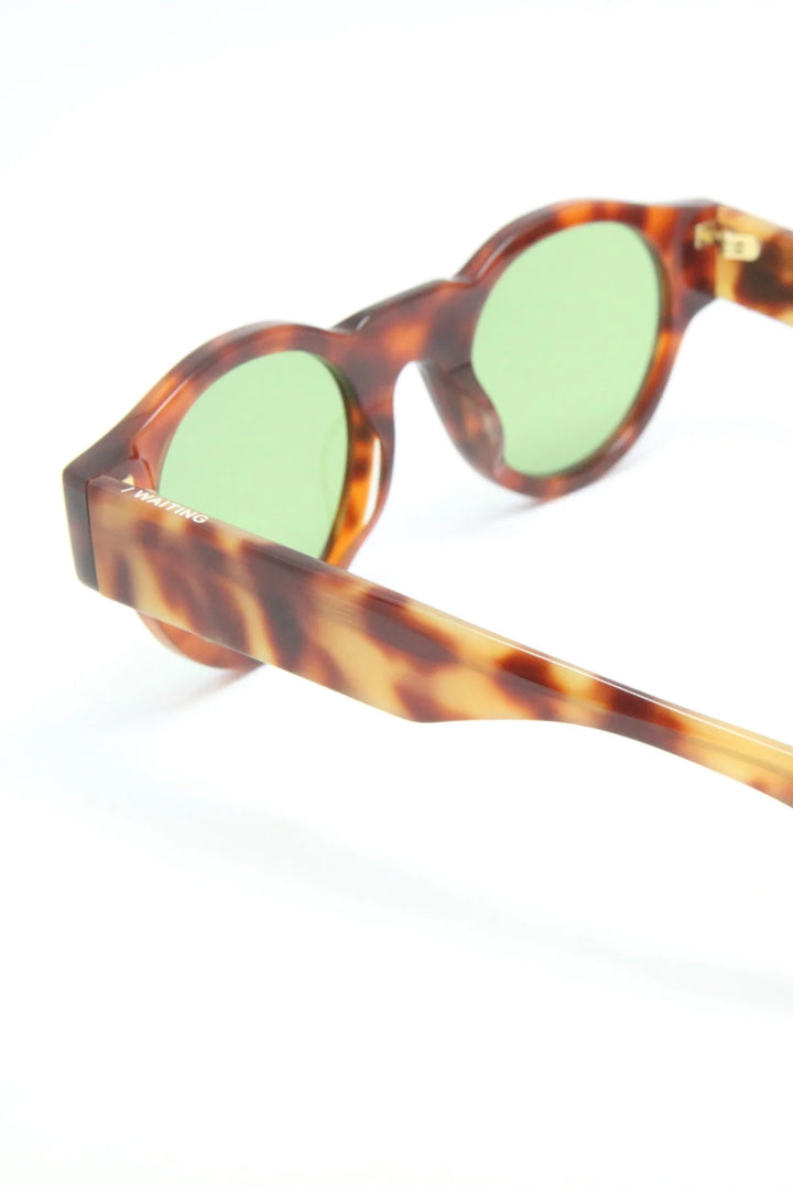 Michelle Sunglasses E81 Tortoiseshell - Green Lens